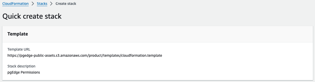 AWS CloudFormation stack template