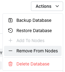 Removing a Database