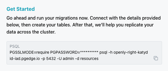 Connecting to a database before creating tables