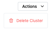 Deleting a Cluster