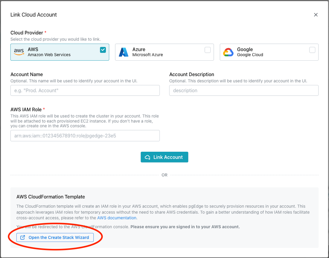 Provide Cloud Provider details