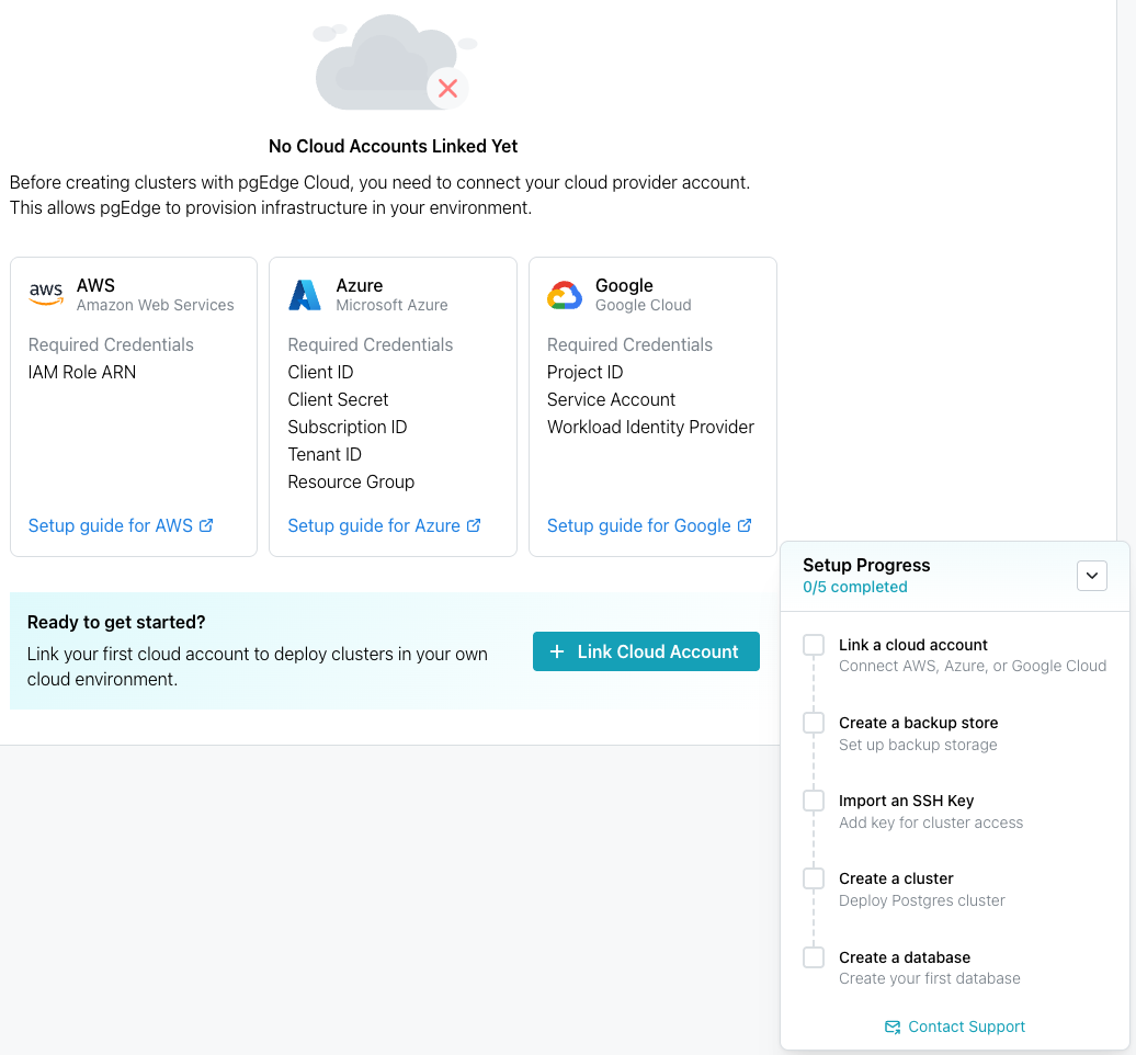 Linking a Cloud Account