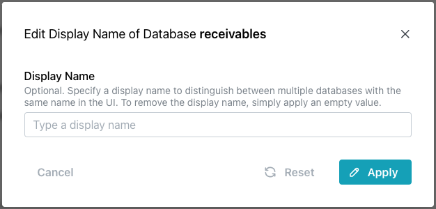 The Change Display Name dialog