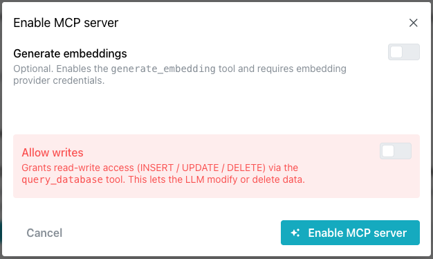 Enabling the MCP Server