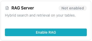 Enabling the RAG Server