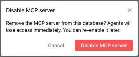 Disabling the MCP Server