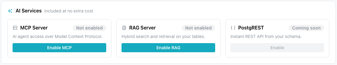 The AI Services pane